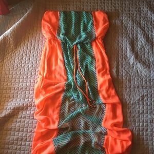 Bright Maxi Dress, Sheer w/ Slip
